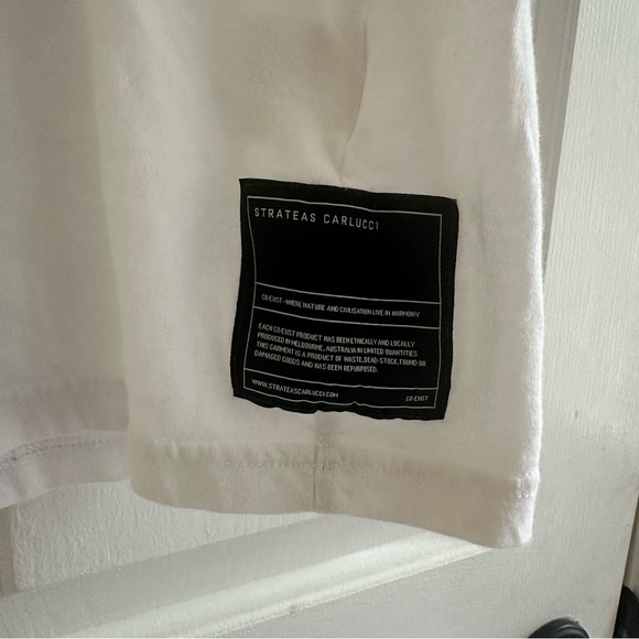 Strateas Carlucci Carbon White Graphic Tee Co-exist Nature Size Mens Medium - Picture 5 of 6